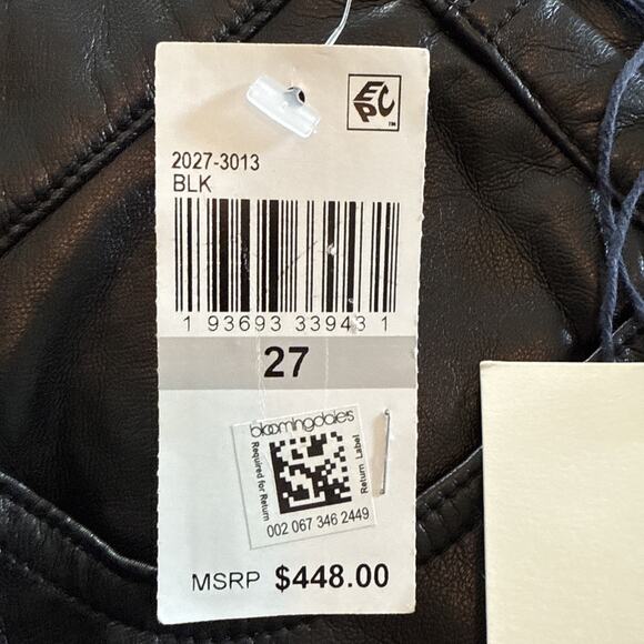 NWT Citizens of Humanity Jolene High-Rise Straight Genuine Leather Jeans 27 R448 - Picture 12 of 12